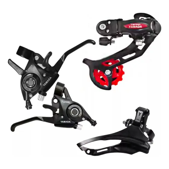 Kit Transmissão Bicicleta Mtb Yamada 21v Alavanca Cambios