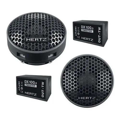 Par Mini Tweeter Hertz Dieci Dt 24.3 80w Rms Profissional Cor Preto