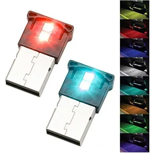 Mini Lámparas Usb Aozita 2 Uds De Brillo Ajustable 8 Colores
