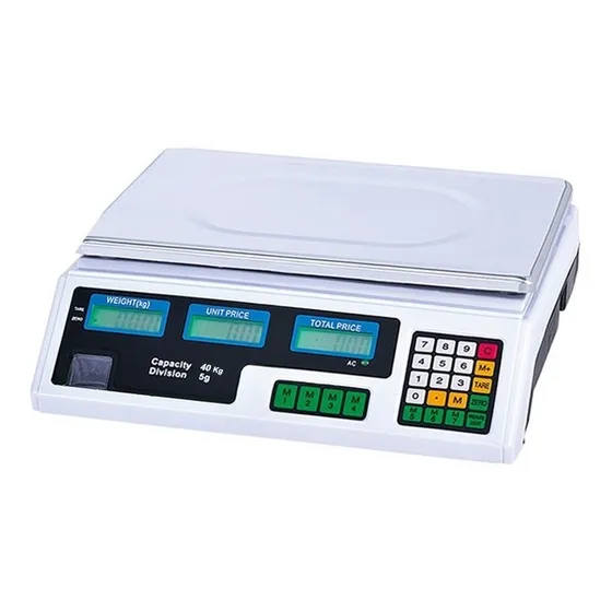 Peso Digital Balanza De 40kg Blanca Recargable