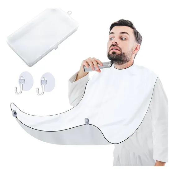 Capa Delantal Para Afeitar Barba Con Ventosa Para Espejo