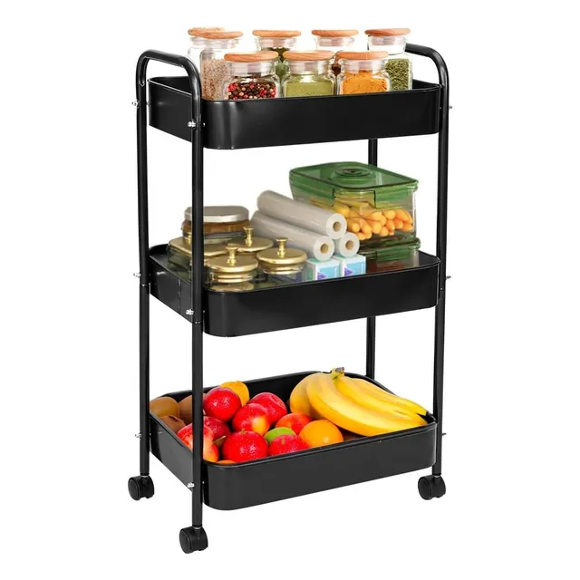 Carrito Organizador Metalico Multiusos Con Ruedas