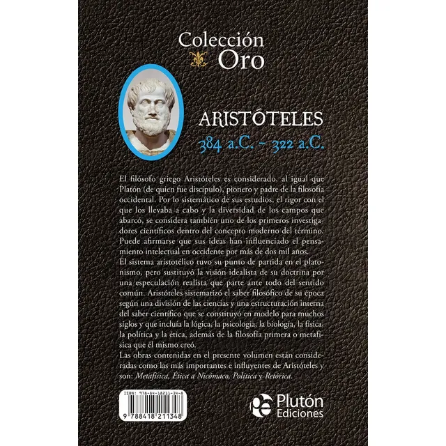 Libro Aristoteles Obras Inmortales Coleccion Oro Tapa Dura