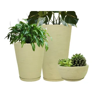 Jogo Vasos Luxo Grafiato Planta Casa Jardim Decoração P M G Jogo Vasos Luxo Grafiato Planta Casa Jardim Decoração P M G