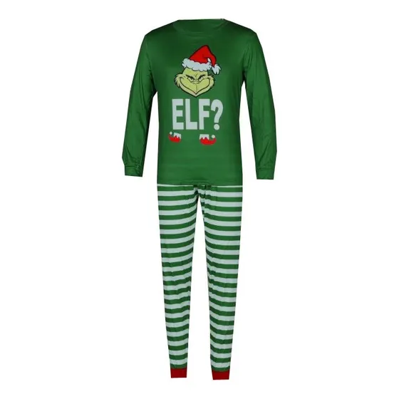 Pijama Navideño Grinch A Juego Para Niños Adultos Y Niños