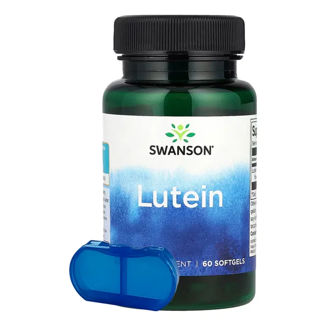 Luteína 40mg Swanson 60 Softgels Importado + Porta Cápsulas