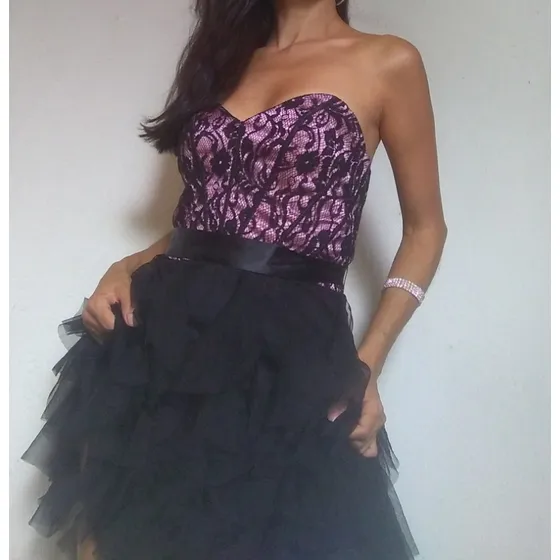 Vestido De Fiesta Encaje Y Tul. Talla 5/6 Usado 