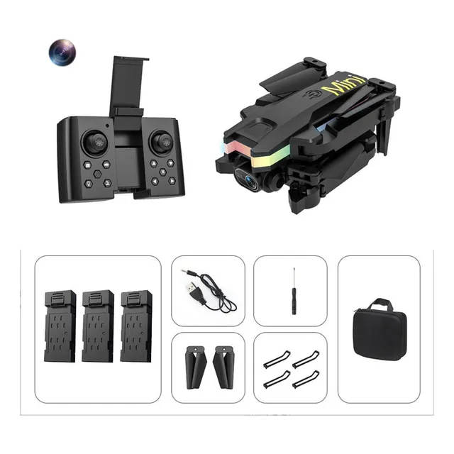 Dron Profesional 4k Con Luces Led Y 3 Baterías