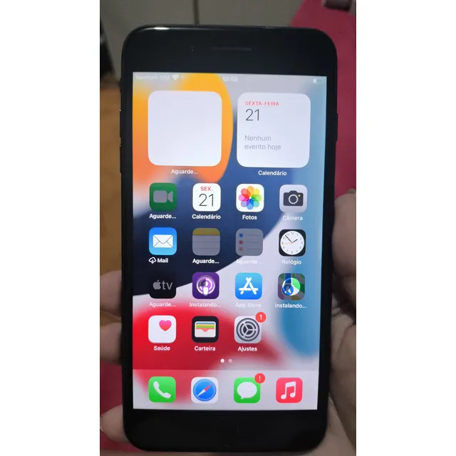Iphone 7 Plus 128 Gb Preto-fosco Bateria 100% Preto