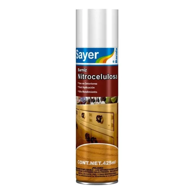 Barniz Para Madera Laca Nitrocelulosa Transparente 425ml