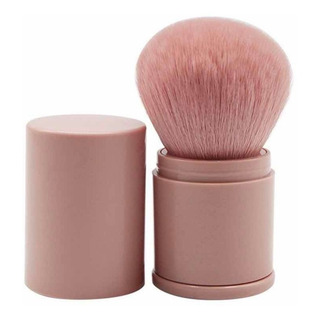 Brocha Maquillaje Retráctil Rosa Portátil Brocha Maquillaje Retráctil Rosa Portátil