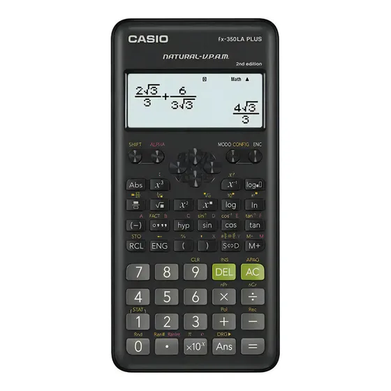 Calculadora Cientifica Casio Fx 350la Plus 2da Generación Color Negro