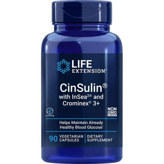 Complemente Life Extension Cinsulin Con Insea2 Y Crominex 3+