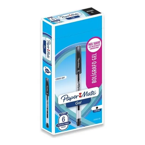 Bolígrafo De Gel Fino Paper Mate 6 Plumas *color