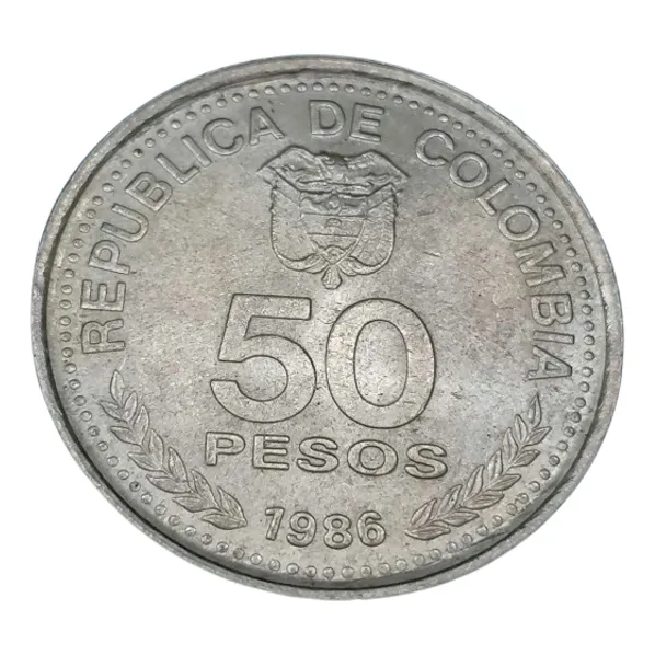 Colombia Moneda 50 Pesos 1986
