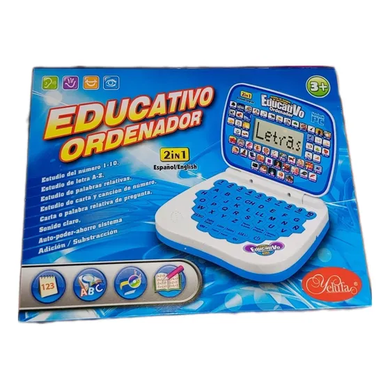 Computadora Educativa Para Niños Español/ Inglés Computadora Azul