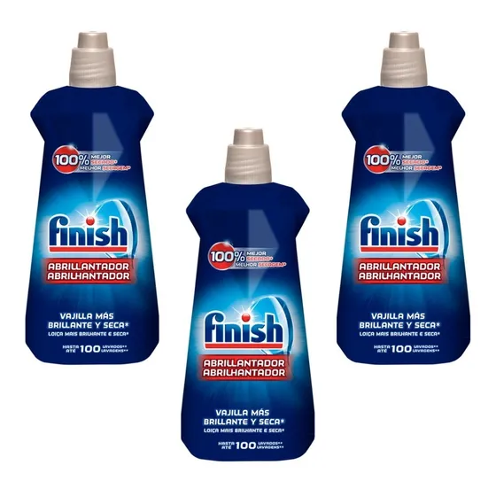 Finish Pack 3 Abrillantador Secante Para Lavavajillas 400ml.