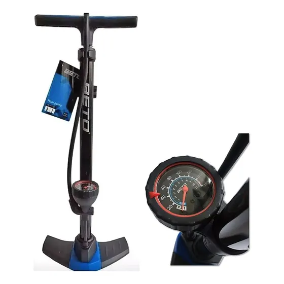 Inflador Piso Bomba Aire Bicicleta Beto Con Manometro 160psi