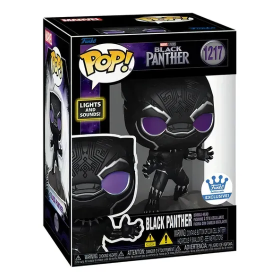 Black Panther Funko Pop Pantera Negra 1217 Luces Y Sonidos