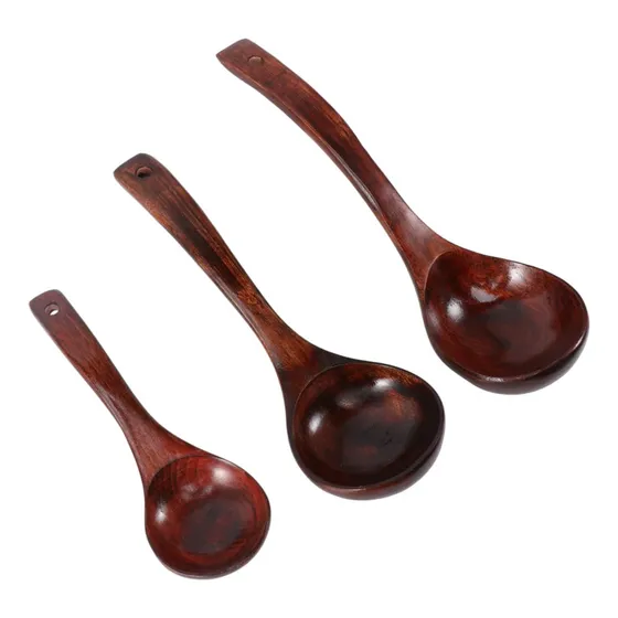 Cucharon Madera Para Sopa Cuchara Cocina Gacha Mango Largo 3