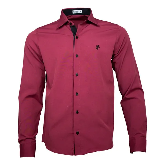 Camisa Social Masculina Marsala