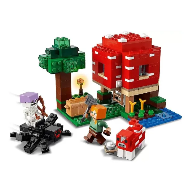 Blocos De Montar Lego Minecraft Casa Cogumelo 272 Pça 21179 Quantidade De Peças 272