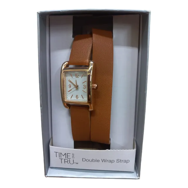 Reloj Dama Time And Tru Caja Rectangular Pulso Cuero