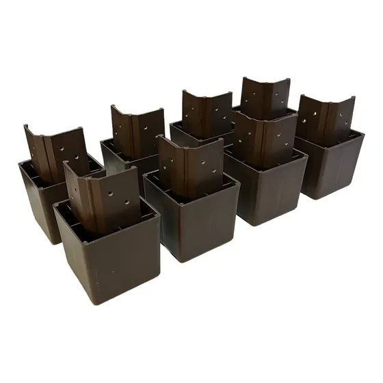 Kit De 8 Pés Para Moveis Guarda Roupas Rack Cor Tabaco