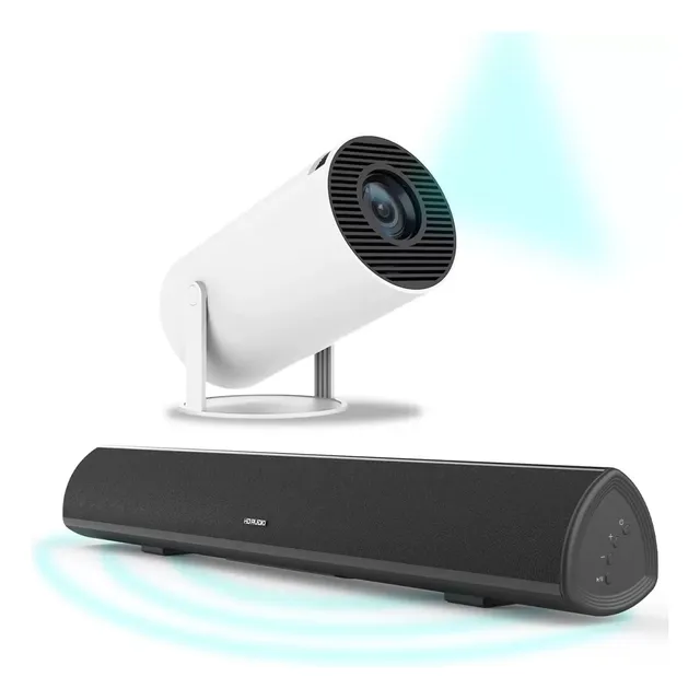 Combo Cine Home Proyector Smart Wifi 4k Hd + Barra De Sonido