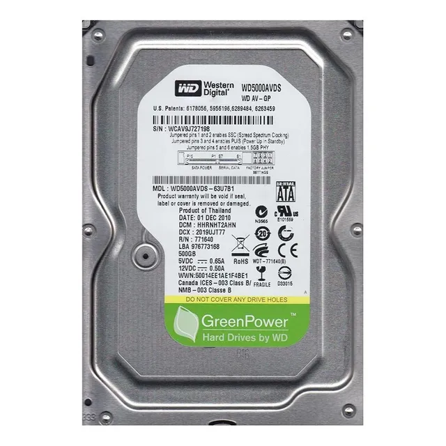 interno Western Digital WD AV-SP WD5000AVDS 500GB plata