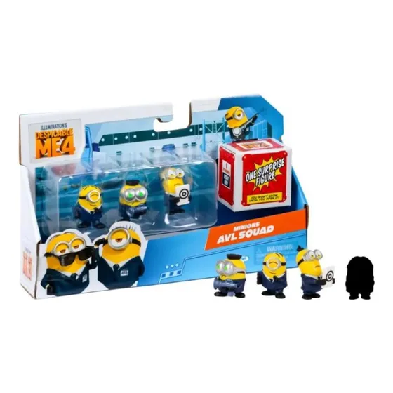 Pack 4 Figuras Minions En Traje Mi Villano Favorito 5 Cm