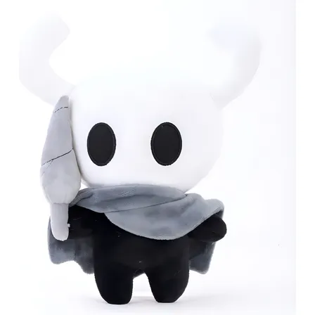 Peluche Del Fantasma Del Caballero De Hollow Knight Color Blanco