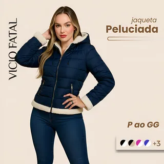 Jaqueta Feminina Puffer Peluciada Bobojaco Nylon ImpermeĂĄvel Jaqueta Feminina Puffer Peluciada Bobojaco Nylon ImpermeĂĄvel