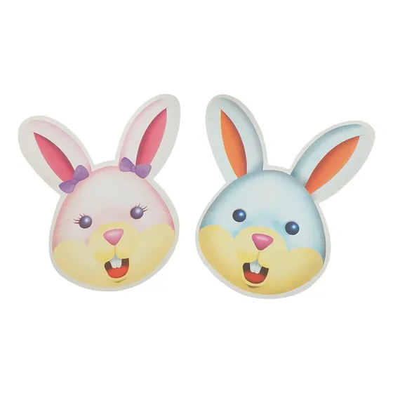 Máscaras Conejos × 6 Cotillón Cumpleaños Disfraces Infantil