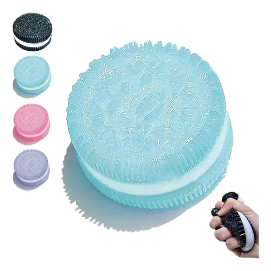 Squishy Con Olor Anti-estrés Galleta Oreo Suave Lavado Facil Color Azul Acero
