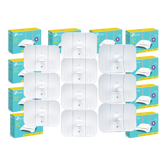 Kit 10 Pz Litebeam M5 Cpe 5 Ghz + Router Tl-wr840n 2.4 Ghz