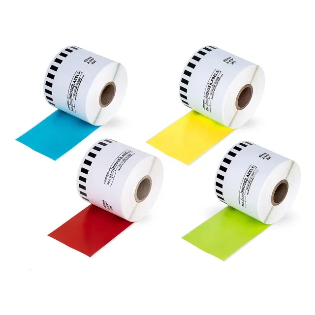 30 Pz Brother Ql700 Ql800 Dk2205 62mm Azul Verde Amaril Rojo