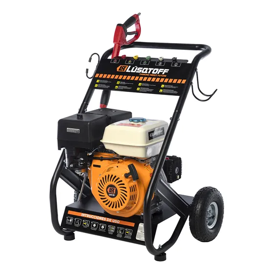 Hidrolavadora Motor A Explosion 13 Hp 200 Bar Lusqtoff Lh-13 Color Naranja y negro