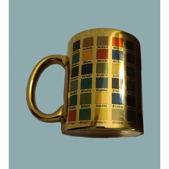 Taza Premium Dorada Colores Informáticos