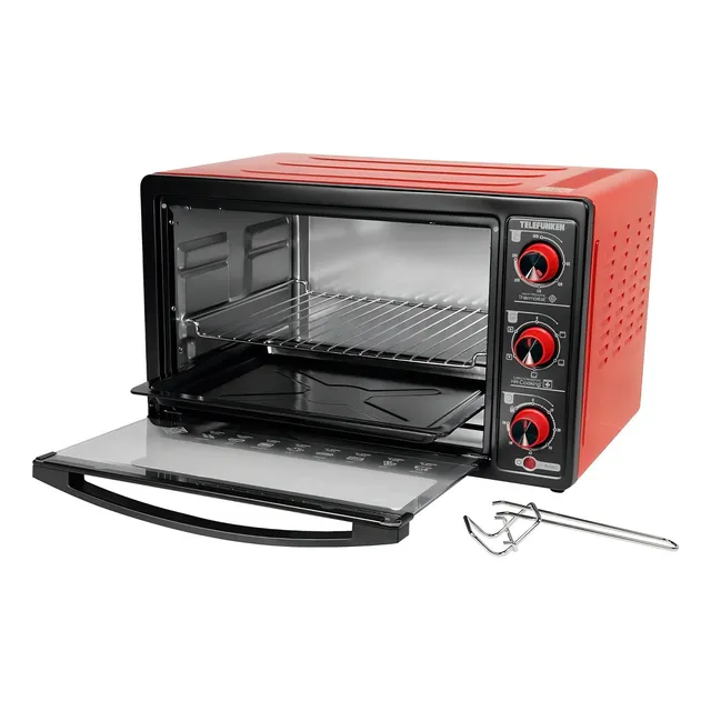 Forno De Bancada Elétrico Telefunken 38l Tfe 400c 127v Cor Vermelho