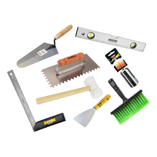 Kit Ferramentas Pedreiro Prumo Esquadro Colher NĂvel Broxa Kit Ferramentas Pedreiro Prumo Esquadro Colher NĂvel Broxa