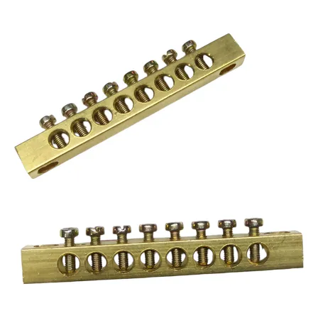 Kit 2 Barramento Neutro Terra Com 8 Furos 36a Elétrico Cabo