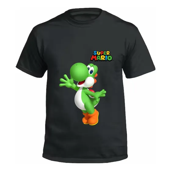Remeras Super Mario Bros #22 Yoshi Dinosaurio  - Algodón