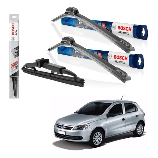 Kit 3 Escobillas Parabrisa Aerofit Bosch Gol Trend 2008a2012