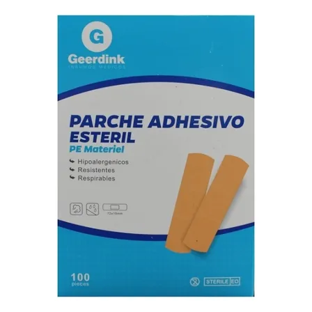 Parche Curita Recto - 100 Unidades Estándar Recto