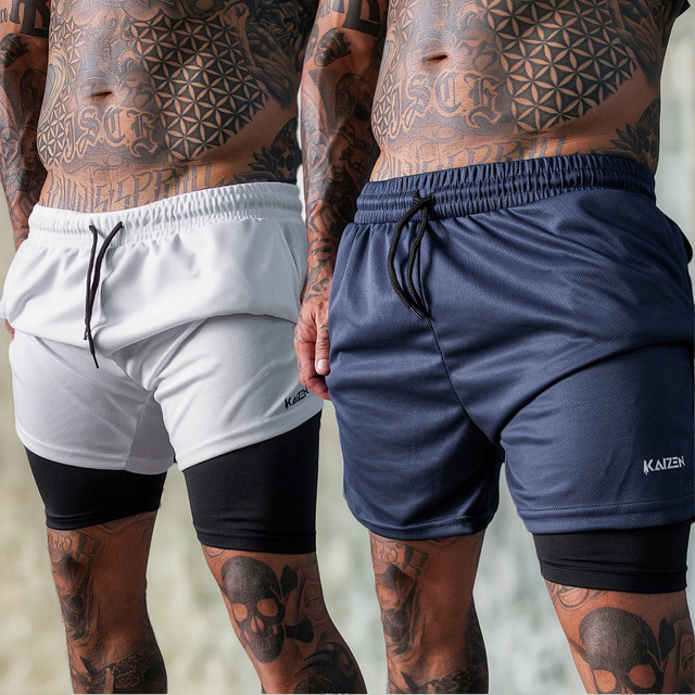 Kit 2 Shorts 2 Em 1 Masculino Dryfit Academia Kit 2 Shorts 2 Em 1 Masculino Dryfit Academia