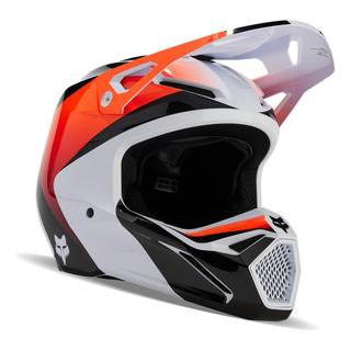 Casco De Motocross V1 Fox Racing, Racha Blanca, X-larga Casco De Motocross V1 Fox Racing, Racha Blanca, X-larga