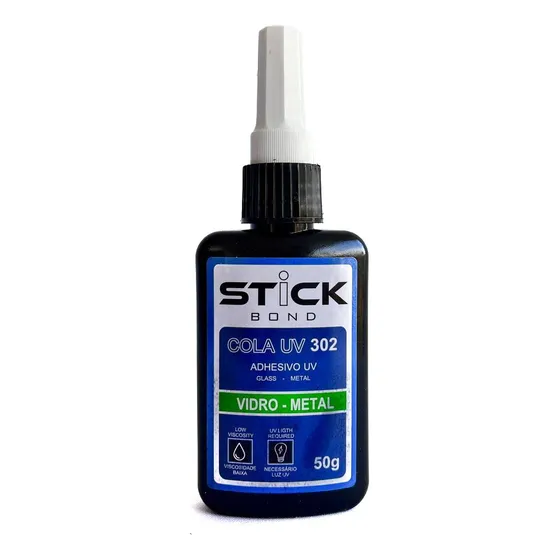 Cola Uv Profissional Para Colar Vidro Metal Alumínio Aço 50g Cor Transparente