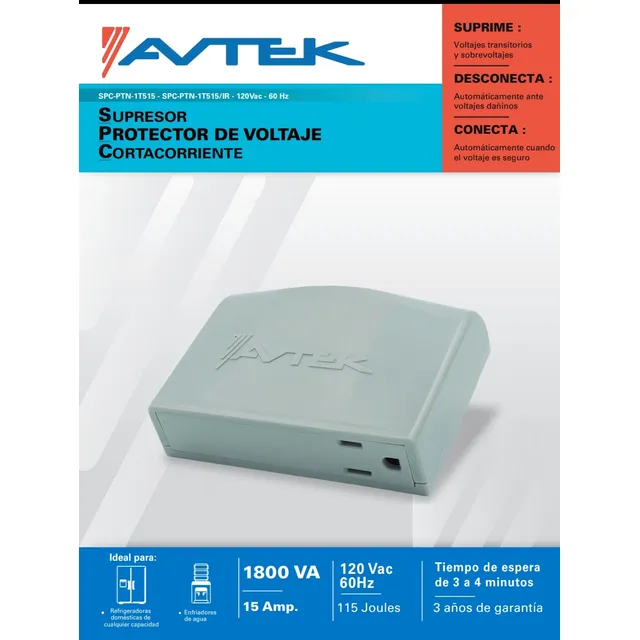 Protector De Voltaje Marca Avtek Para Nevera Y Refrigeración
