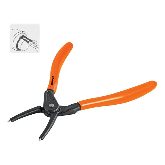 Pinza Punta Recta 7 Para Cerrar Anillos Mango De Pvc